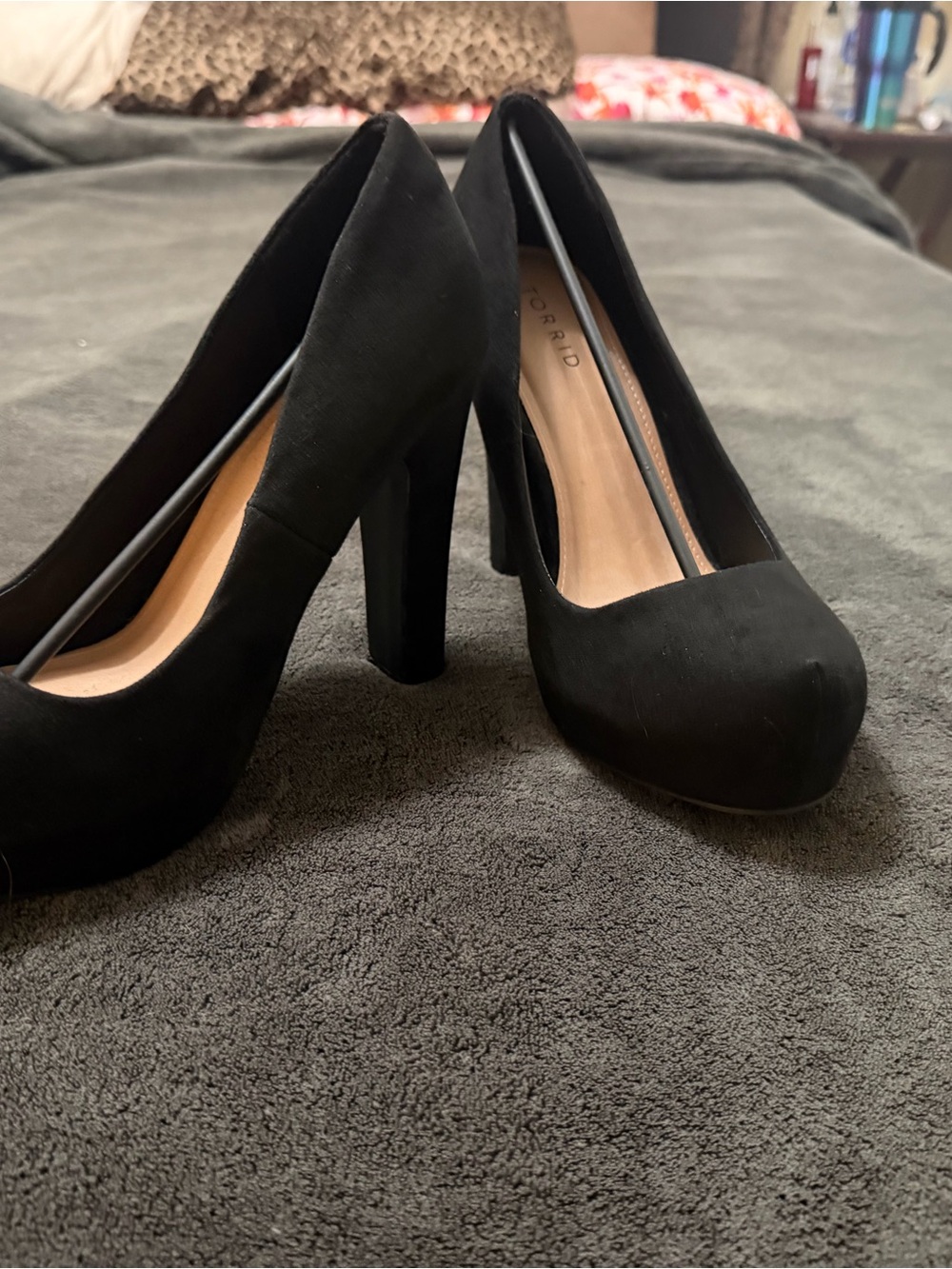 Torrid Black Suede Platform Heel Pumps